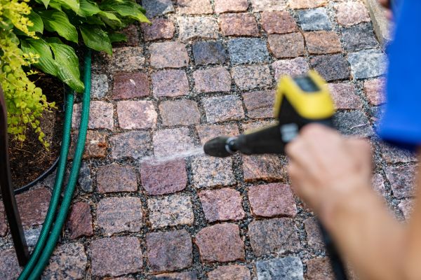 Paver Sidewalk Cleaning in Yorba Linda